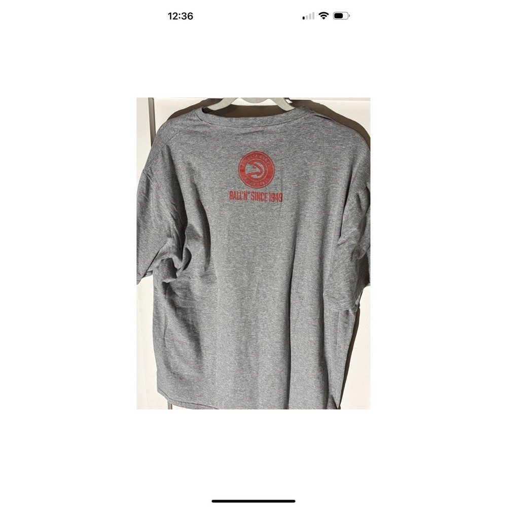 NBALAB BALL'N SINCE 1967 ATLANTA HAWKS T-Shirt‎ L GREY MENS - Picture 2 of 3